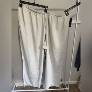 NWT Lightweight Drawstring Pants - Cream
